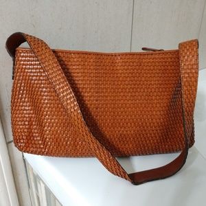 Brahmin woven shoulder bag in natural